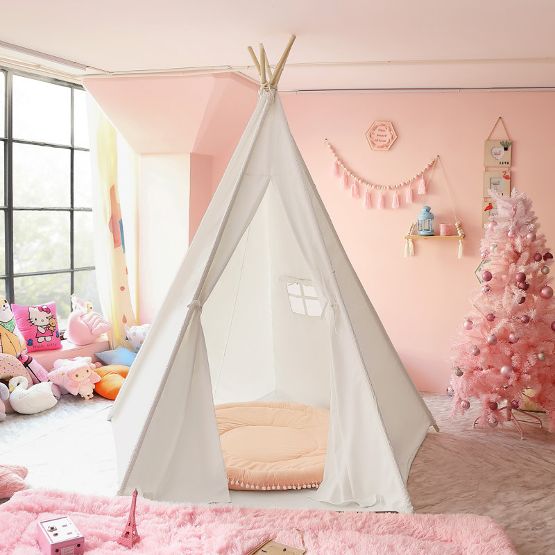 CO Z 47 x 47 Indoor Outdoor Cotton Triangular Pop Up Play Tent